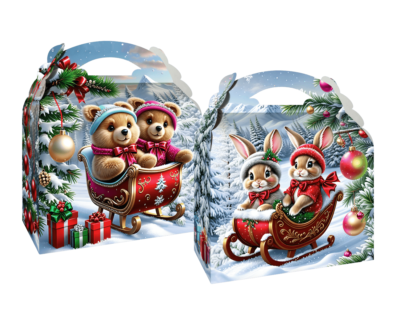 Новорічний подарунок "Звірята на санчатах" PODAROK, 700 грам